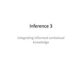 Inference 3