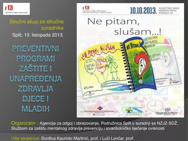 PPT - Preventivni Programi Zaštite I Unapređenja Zdravlja Djece I ...