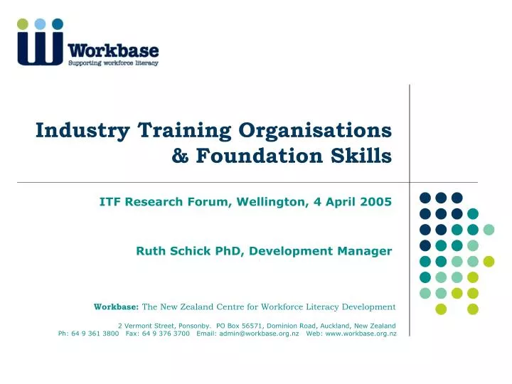 industry training organisations foundation skills
