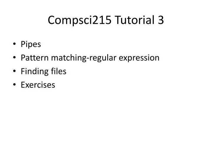 compsci215 tutorial 3
