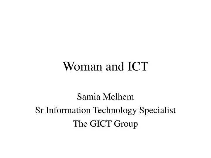 woman and ict