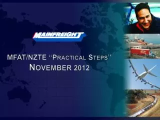 MFAT/NZTE “Practical Steps” November 2012