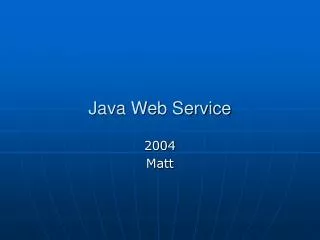 java web service