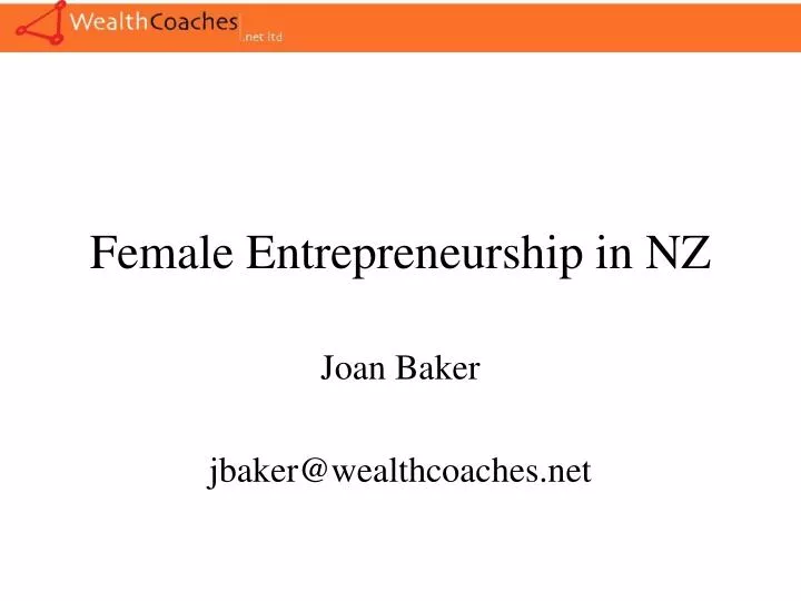 female entrepreneurship in nz