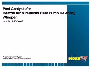 Post Analysis for Beattie Air Mitsubishi Heat Pump Celebrity Whisper