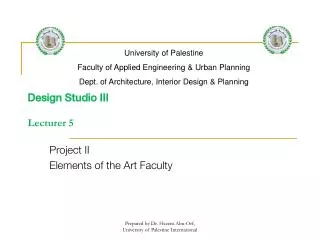 Design Studio III Lecturer 5