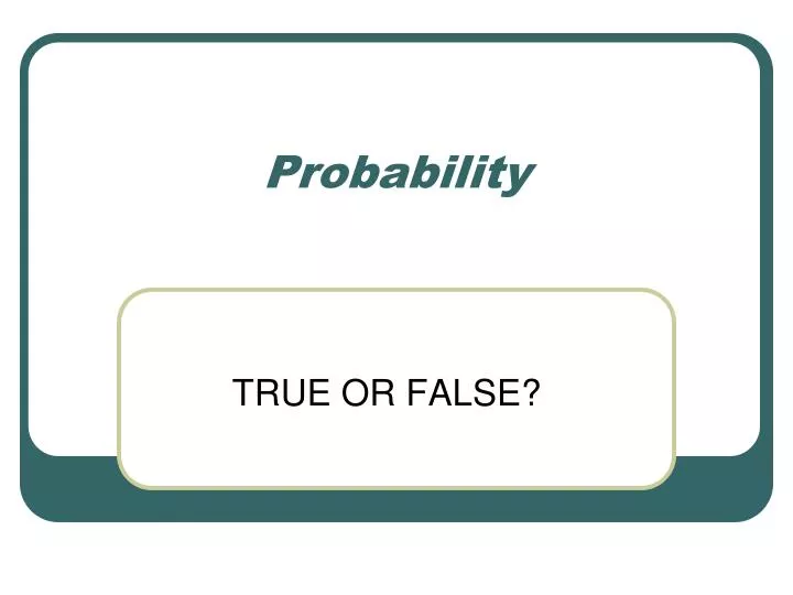 probability