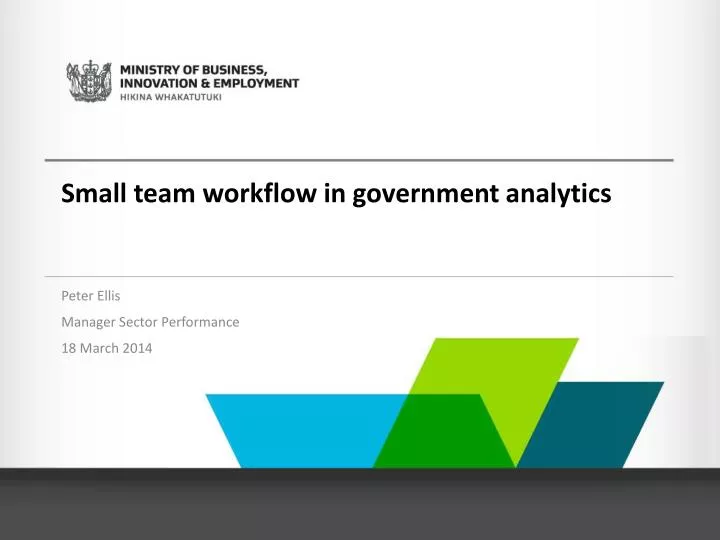 small team workflow in government analytics