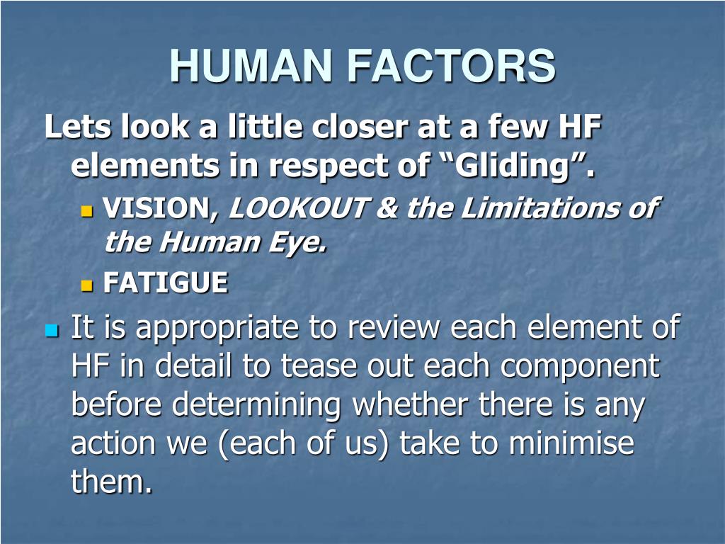 PPT - HUMAN FACTORS PowerPoint Presentation, free download - ID:4395078