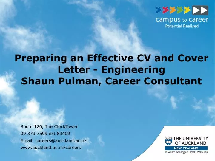 preparing an effective cv and cover letter engineering shaun pulman career consultant