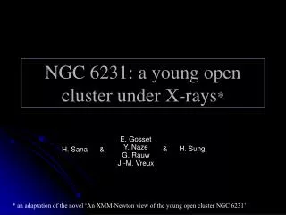 NGC 6231: a young open cluster under X-rays *