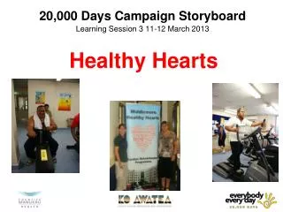 20,000 Days Campaign Storyboard Learning Session 3 11-12 March 2013