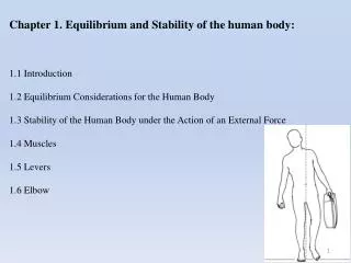 Chapter 1. Equilibrium and Stability of the human body: 1.1 Introduction