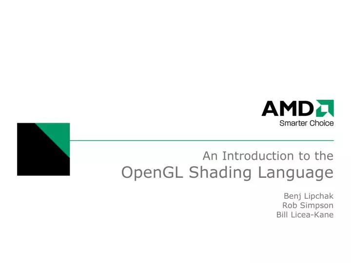 an introduction to the opengl shading language