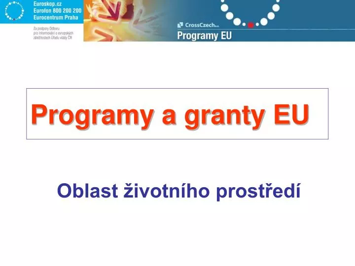 programy a granty eu