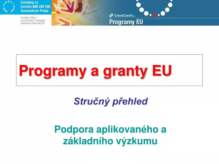 programy a granty eu