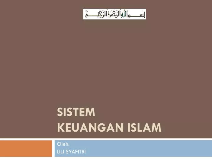 sistem keuangan islam