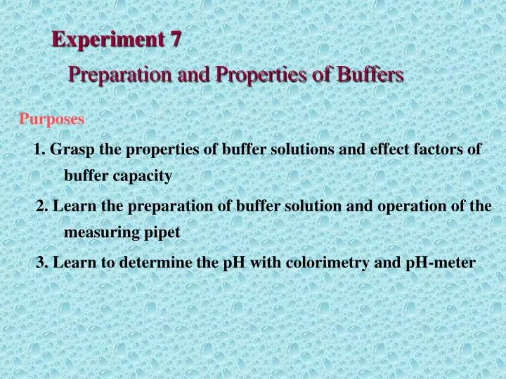 experiment 7 preparation and properties of buffers