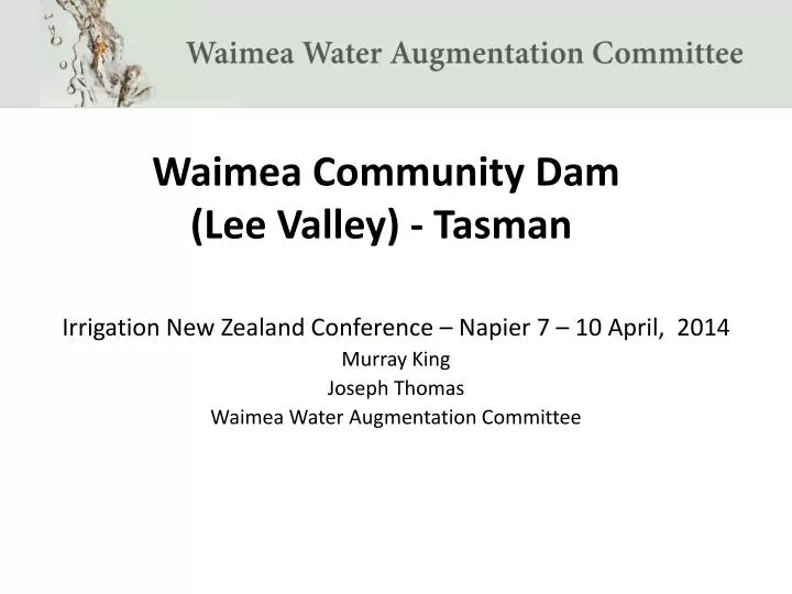 waimea community dam lee valley tasman