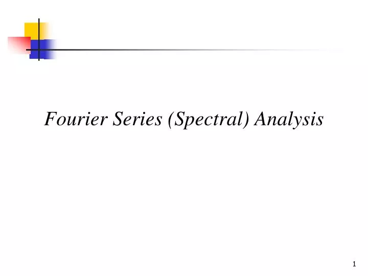 fourier series spectral analysis