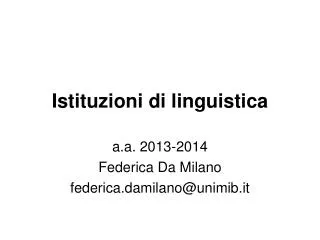 a a 2013 2014 federica da milano federica damilano@unimib it