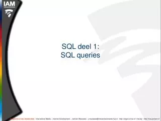sql deel 1 sql queries