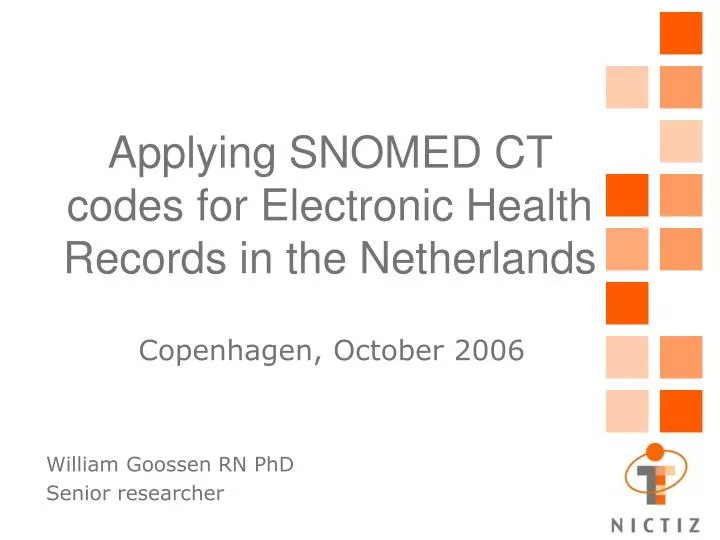 applying snomed ct codes for electronic health records in the netherlands