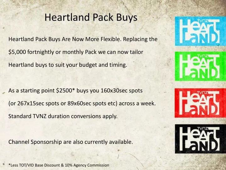heartland pack buys