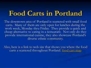 Food Carts in Portland
