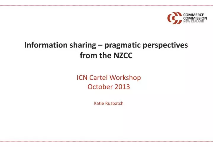 information sharing pragmatic perspectives from the nzcc