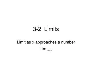3-2 Limits