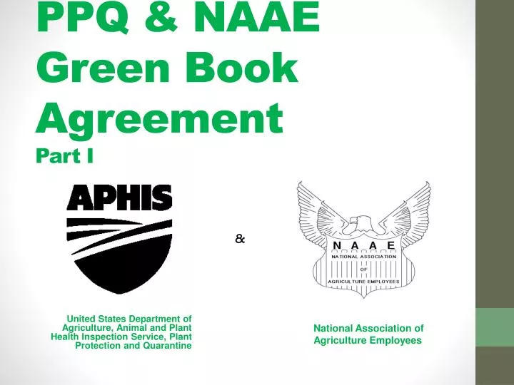 ppq naae green book agreement part i