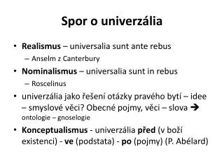 spor o univerz lia