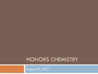 Honors CHEMISTRY