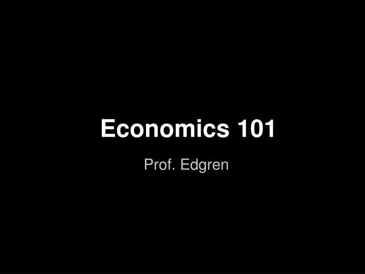 economics 101