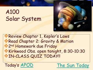 A100 Solar System