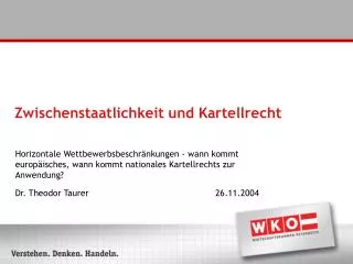 zwischenstaatlichkeit und kartellrecht