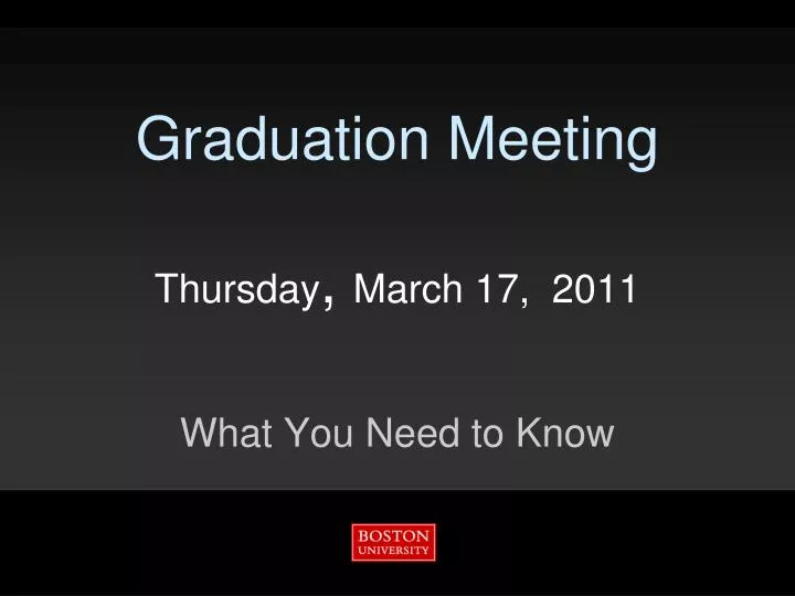 graduation meeting thursday march 17 2011