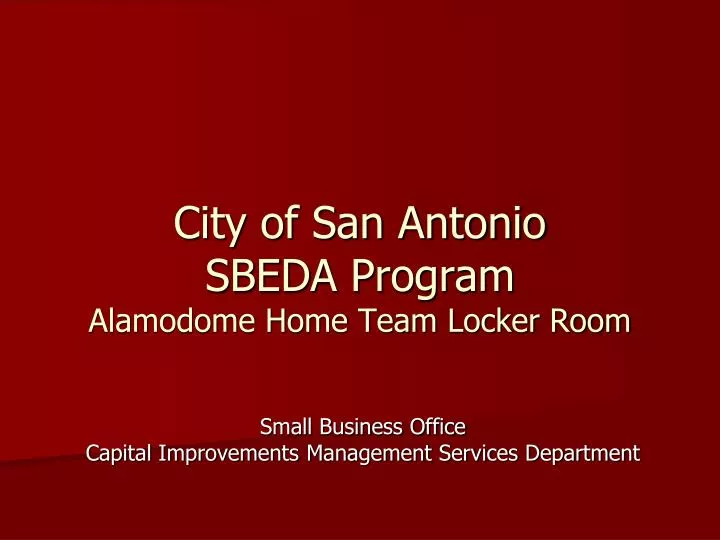 city of san antonio sbeda program alamodome home team locker room