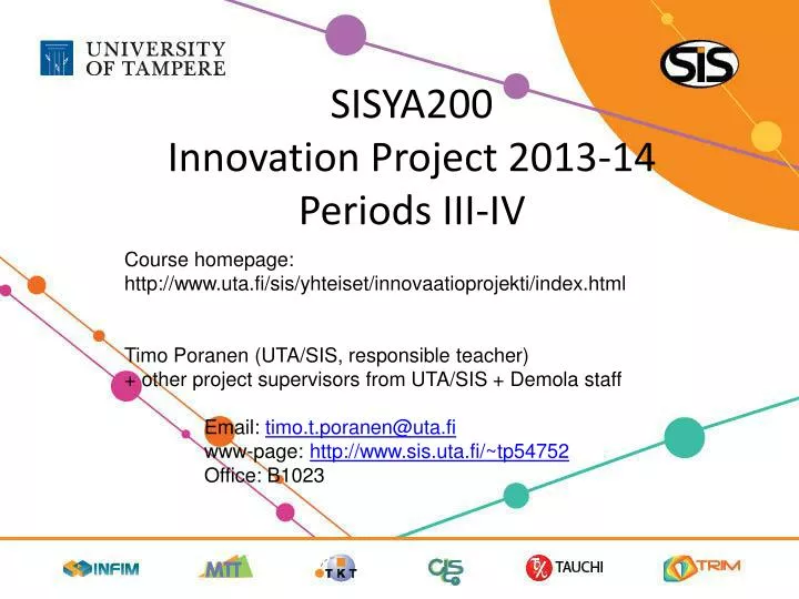 sisya200 innovation project 2013 14 periods iii iv