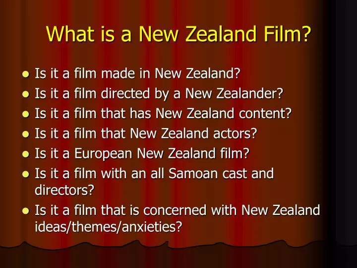 what is a new zealand film