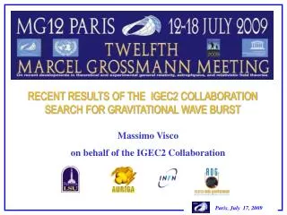 RECENT RESULTS OF THE IGEC2 COLLABORATION SEARCH FOR GRAVITATIONAL WAVE BURST