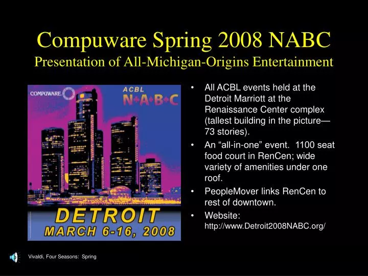 compuware spring 2008 nabc presentation of all michigan origins entertainment