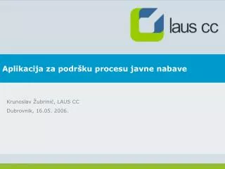 aplikacija za podr ku procesu javne nabave