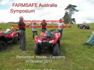 FARMSAFE Australia Symposium International perspective