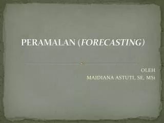 peramalan forecasting