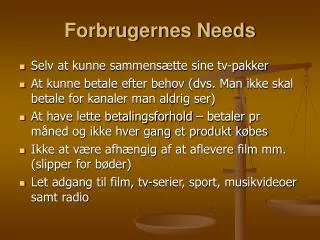 forbrugernes needs