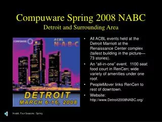 Compuware Spring 2008 NABC Detroit and Surrounding Area