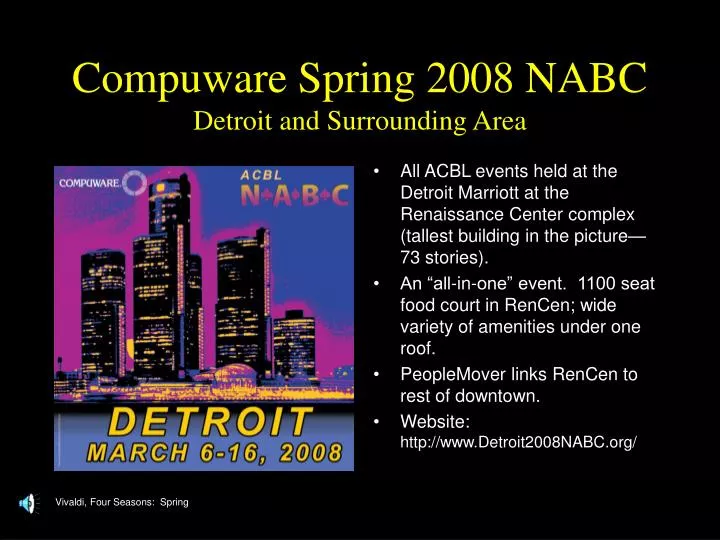 compuware spring 2008 nabc detroit and surrounding area
