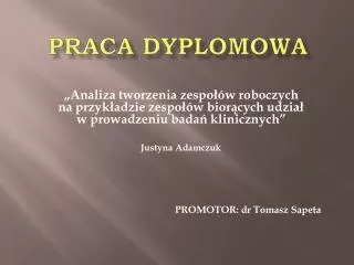praca dyplomowa